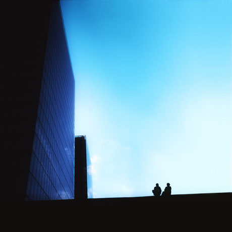 couple in buildings photography